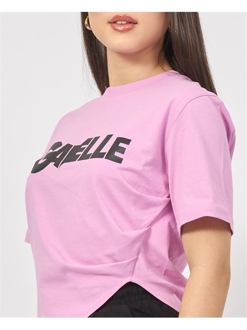 T-shirt donna Gaelle Paris asimmetrica con spacco GAELLE PARIS | GAABW04303RO42